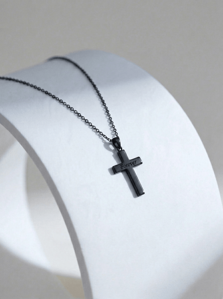 minimalist cross necklace