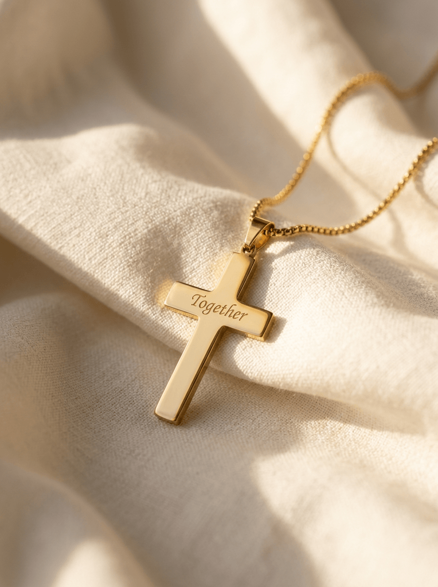 minimalist cross necklace