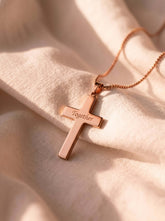 minimalist cross necklace
