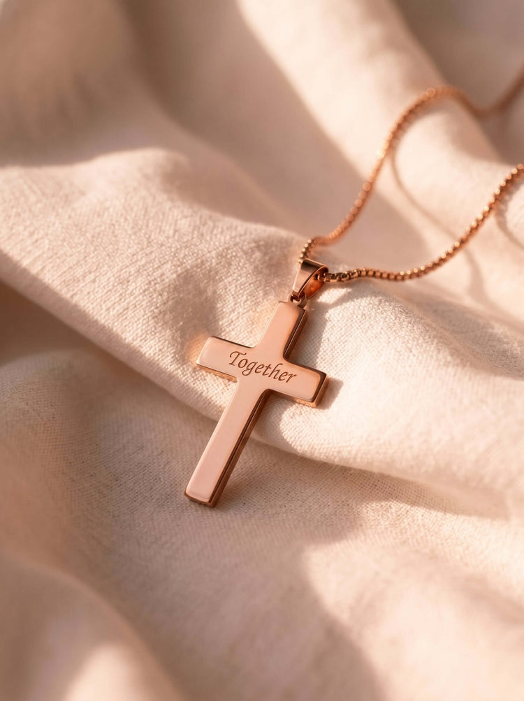 minimalist cross necklace