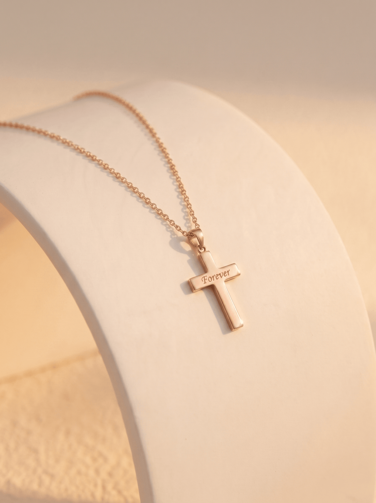 minimalist cross necklace