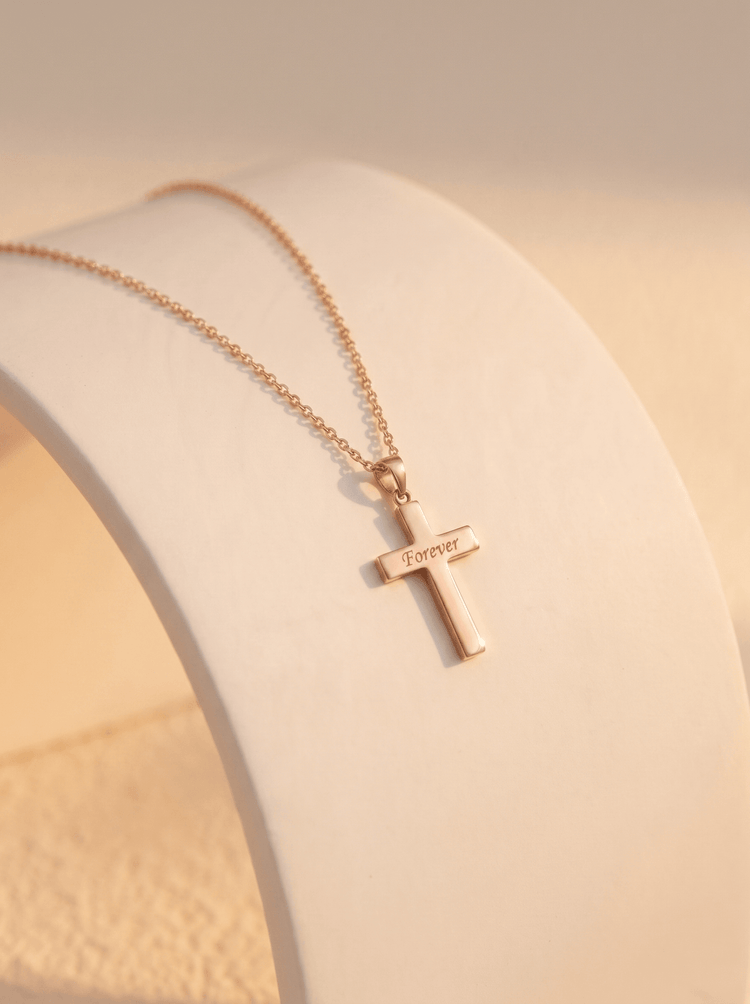 minimalist cross necklace