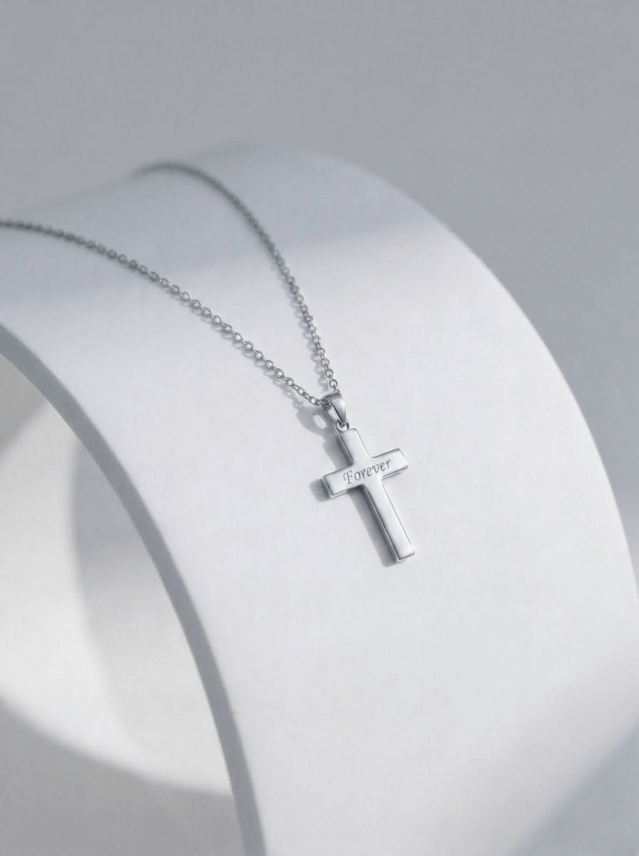 minimalist cross necklace