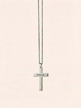 minimalist cross necklace