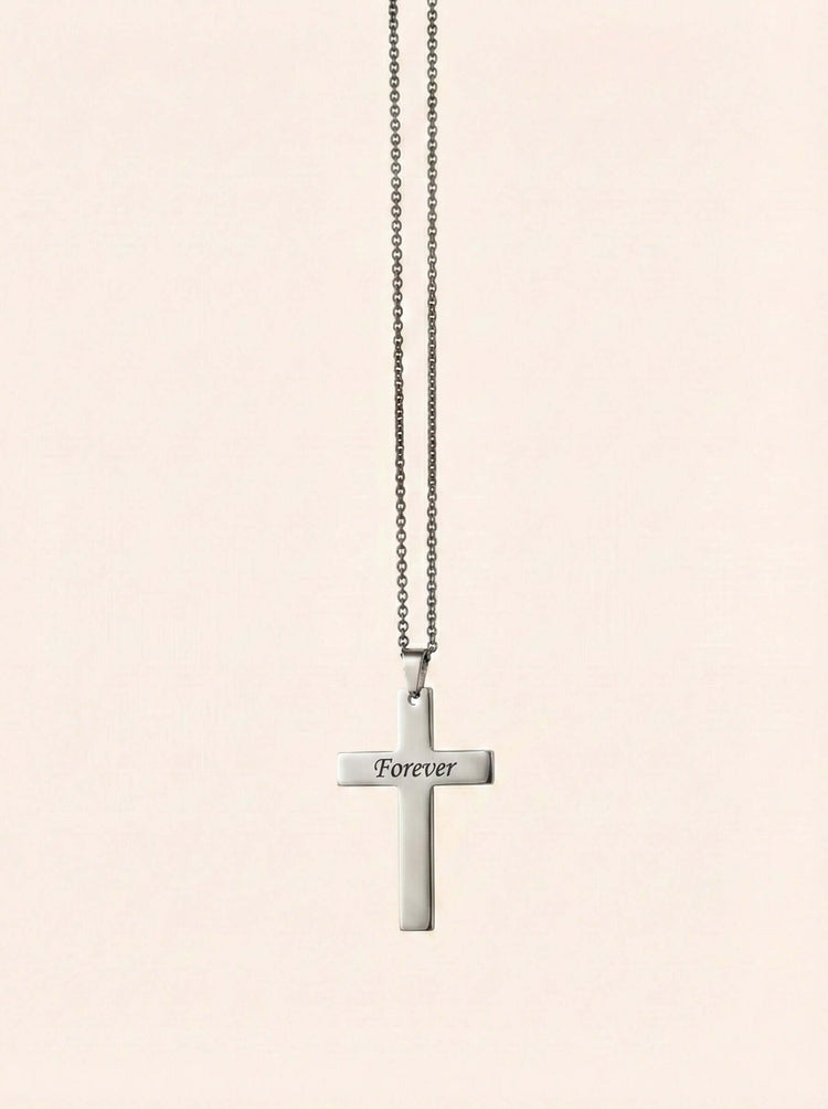 minimalist cross necklace