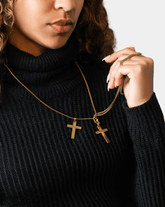 minimalist cross necklace