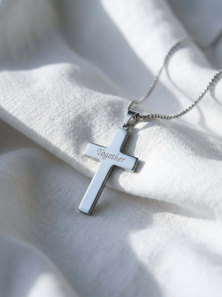 minimalist cross necklace